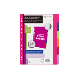 JUEGO SEPARADORES POLIPROPILENO EXTRA FUERTE 10 POSICIONES