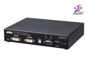 ATEN Transmisor de KVM DVI-I a través de IP de doble pantall