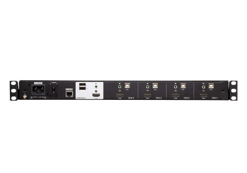 ATEN Consola LCD panorámica multiview dual rail con switch - Imagen 5