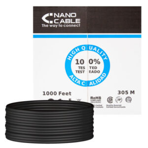 Nanocable 10.20.0504-EXT-BK cable de red Negro 305 m Cat6