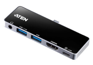 ATEN Docking station de viaje USB-C con pasarela de alimenta