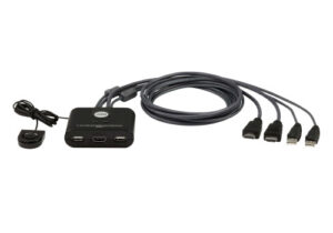 ATEN 2-PORT USB FHD HDMI CABLE KVM SWITCH (CS22HF-AT) (CP20)