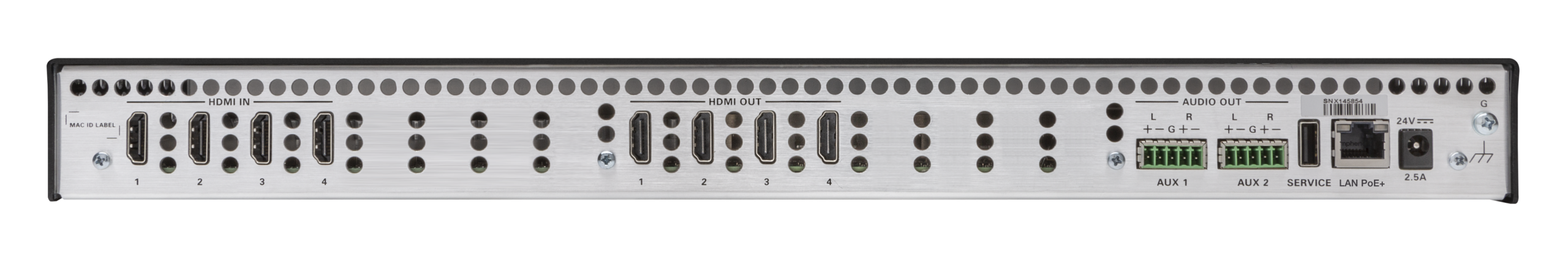 CRESTRON 4X4 4K60 4:4:4 HDR AV SWITCHER (HD-MD4X4-4KZ-E) - Imagen 4