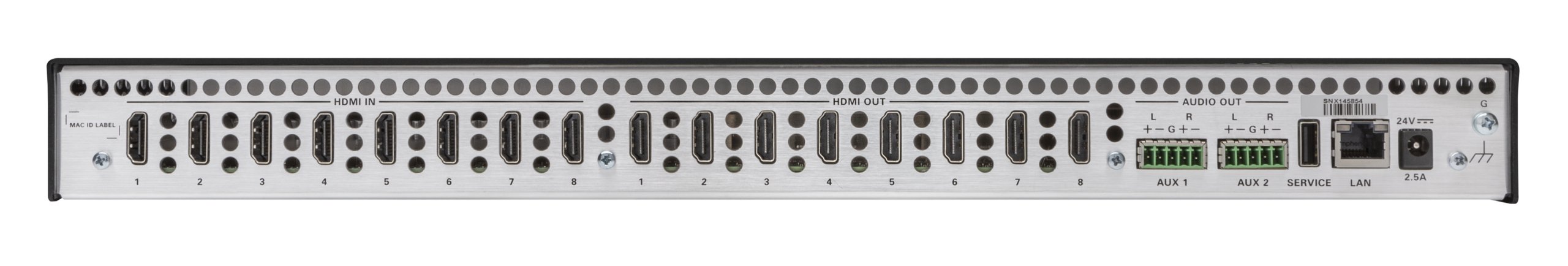 CRESTRON 8X8 4K60 4:4:4 HDR AV SWITCHER (HD-MD8X8-4KZ-E) - Imagen 4