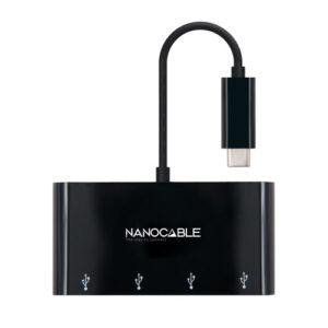 Nanocable Adaptador USB-C a 4xUSB 3.0. USB-C/M-USB 3.0/H