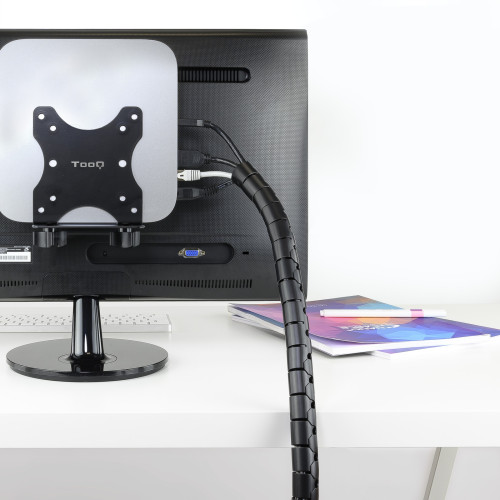 Nanocable Organizador de Cables Flexible 25 mm, Negro, 3 m - Imagen 6