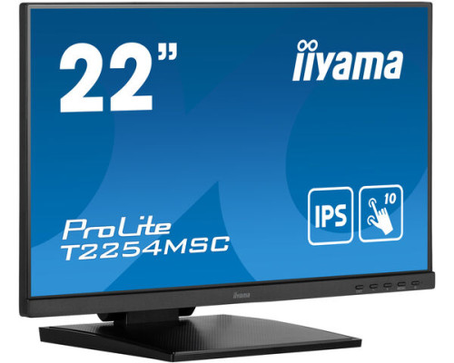 MONITOR IIYAMA 21,5" TACTIL T2254MSC-B1AG, IPS, FHD, 60 HZ