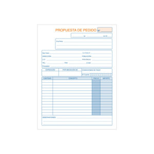 TALONARIO 50 JUEGOS PEDIDOS (ORIGINAL + COPIA AUTOCOPIATIVA)