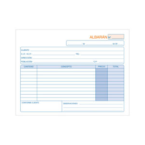 TALONARIO 50 JUEGOS ALBARANES TRIPLICADO (ORIGINAL+ 2 COPIAS