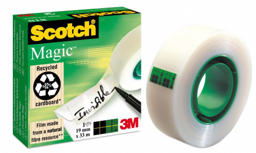 ROLLO CINTA INVISIBLE 19MM X 33M MAGICCAJA CARTÓN 810/1933