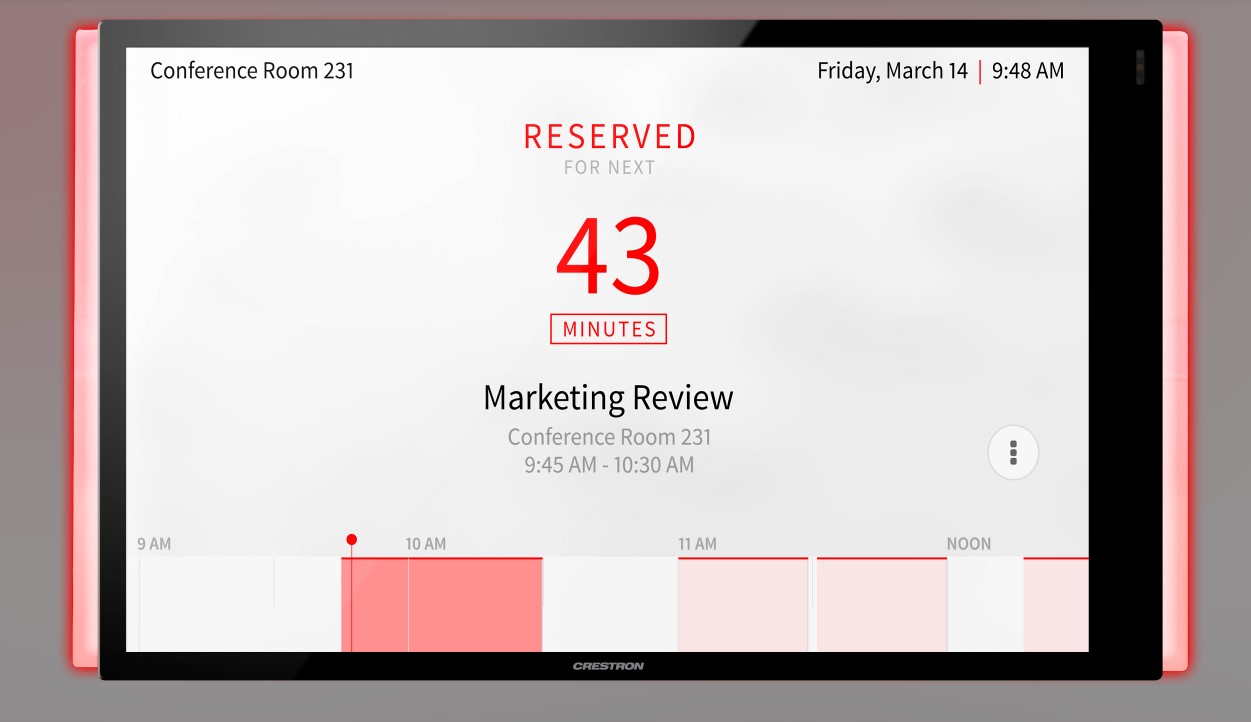 CRESTRON ROOM AVAILABILITY LIGHT BAR FOR TSW-1070 SERIES - Imagen 3