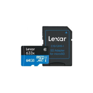 LEXAR 64GB HIGH-PERFORMANCE 633X MICROSDXC UHS-I, UP TO