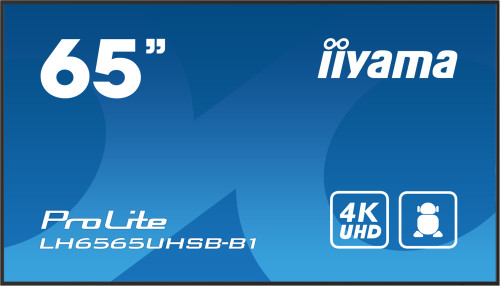 MONITOR IIYAMA 65" , UHD IPS PANEL, HAZE 1%, 800CD/M, HORIZ - Imagen 2