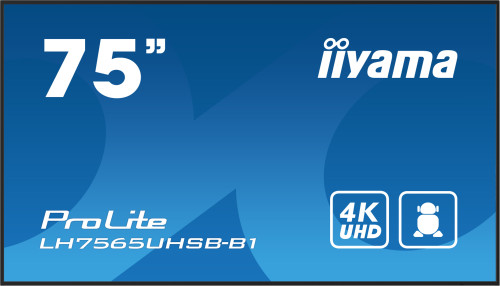 iiyama LH7565UHSB-B1 pantalla de señalización Diseño de