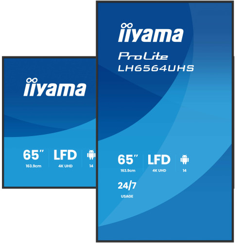 MONITOR IIYAMA 65" 3840X2160, UHD VA DLED PANEL, HAZE 25% - Imagen 3