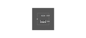 KRAMER CONNECT - ROOM CONNECTIVITY BLACK USBC 65W PORT AND U