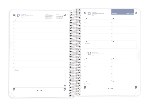 AGENDA 2026 LIVE&GO A5 15X21CM DIA PAGINA COLORES VIVOS - Imagen 3