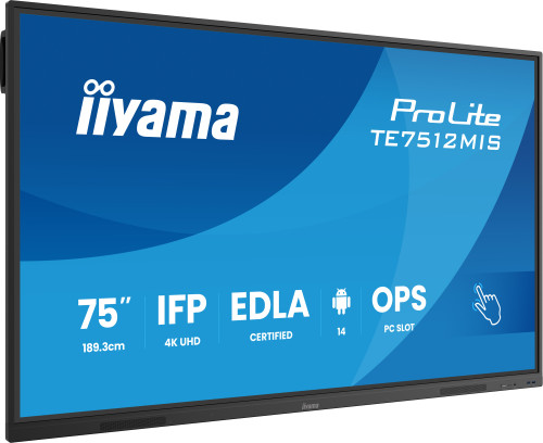 MONITOR INTERACTIVO TACTIL IIYAMA 75" (TE7512MIS-B4AG)3840X2 - Imagen 3
