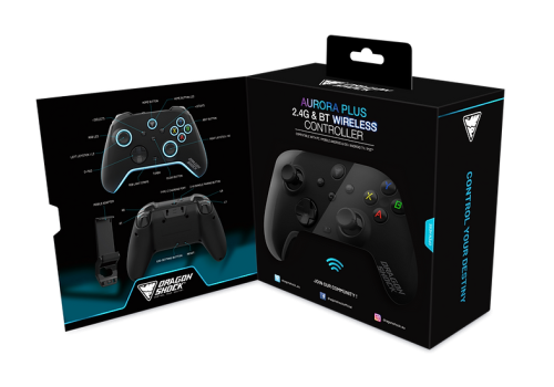 Dragonshock Aurora Plus Negro Bluetooth/RF/USB Gamepad Analó - Imagen 11