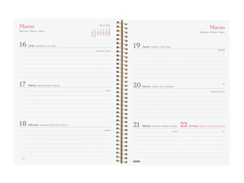 AGENDA 2026 TRENDY DESIGN E10 155X212MM SEMANA VISTA HORIZON - Imagen 5