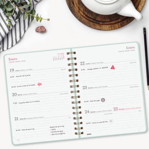 AGENDA 2026 TRENDY ALMA E10 155X212MM SEMANA VISTA HORIZONTA - Imagen 3