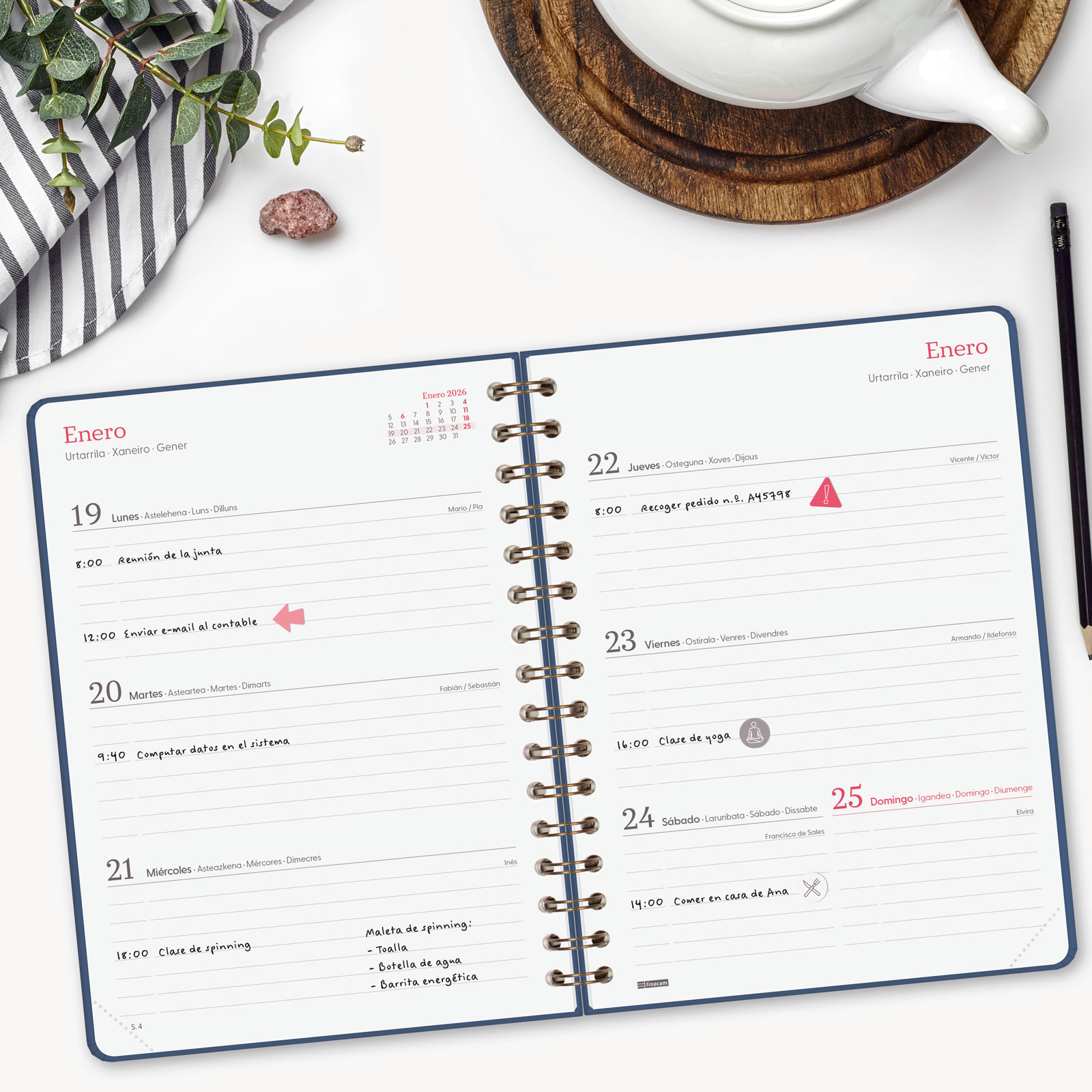 AGENDA 2026 TRENDY ALMA E10 155X212MM SEMANA VISTA HORIZONTA - Imagen 2