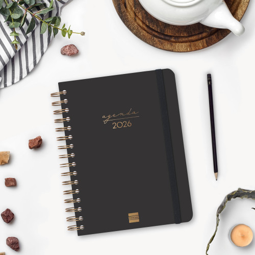 AGENDA 2026 TRENDY ALMA E10 155X212MM DIA PAGINA NEGRO FINOC - Imagen 5