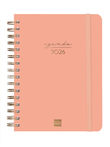 AGENDA 2026 TRENDY ALMA E10 155X212MM DIA PAGINA CORAL FINOC