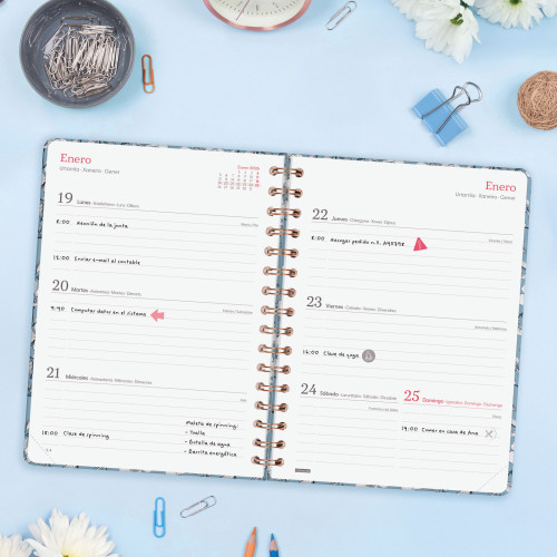 AGENDA 2026 YOU E10 155X212MM SEMANA VISTA HORIZONTAL COTTON - Imagen 3