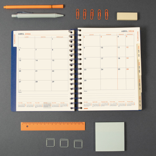 AGENDA 2026 TEMPUS 1/4 155X217MM DIA PAGINA AZUL FINOCAM - Imagen 5