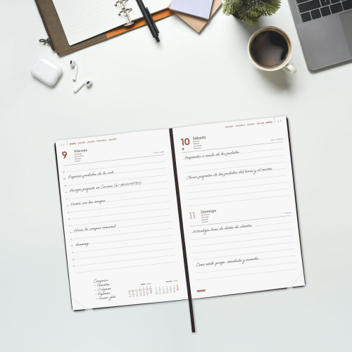 AGENDA 2026 DYNAMIC MARA Y10 140X204MM DIA PAGINA NEGRO - Imagen 3