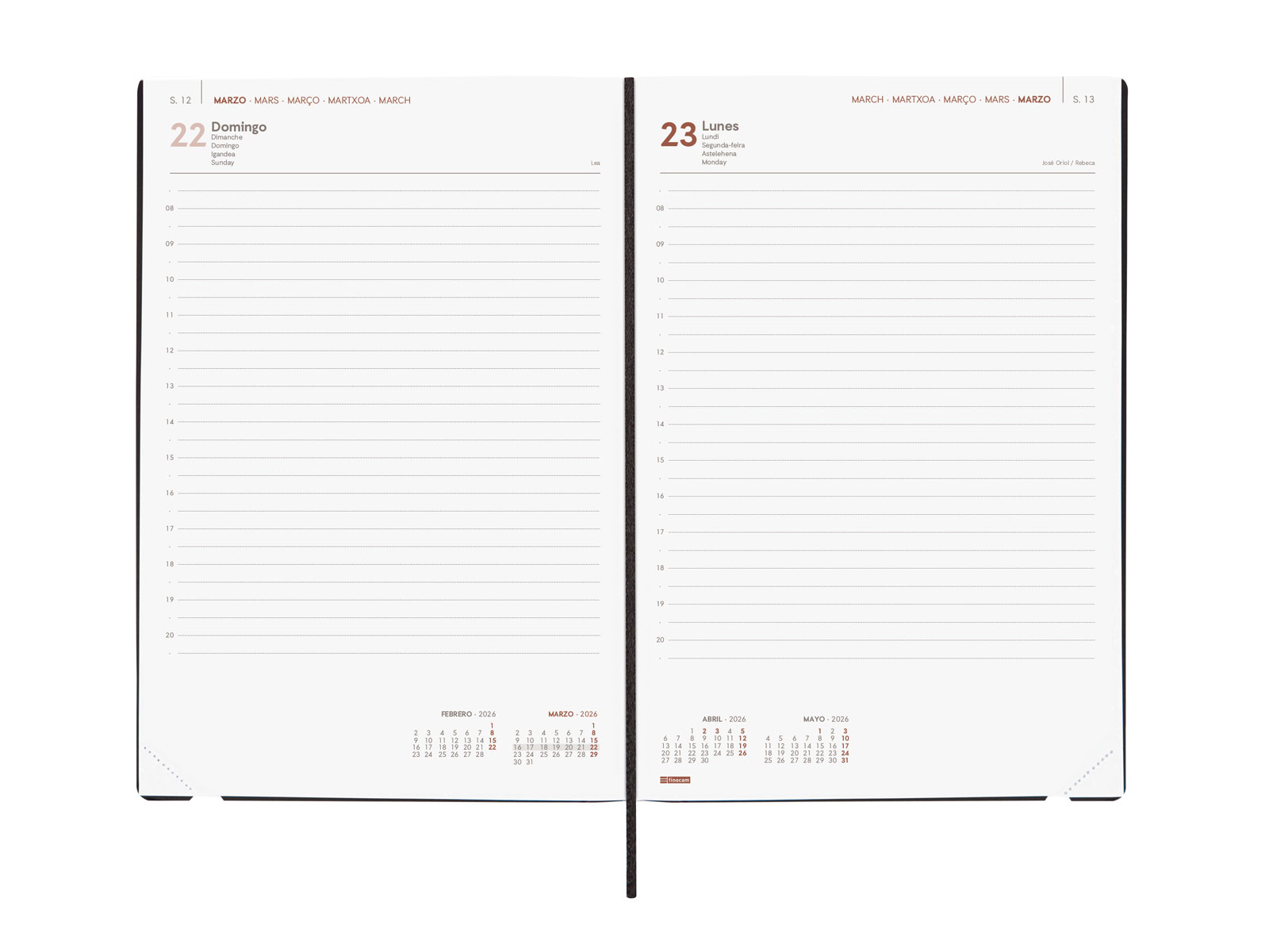 AGENDA 2026 DYNAMIC MARA Y11 164X240MM DIA PAGINA NEGRO - Imagen 4