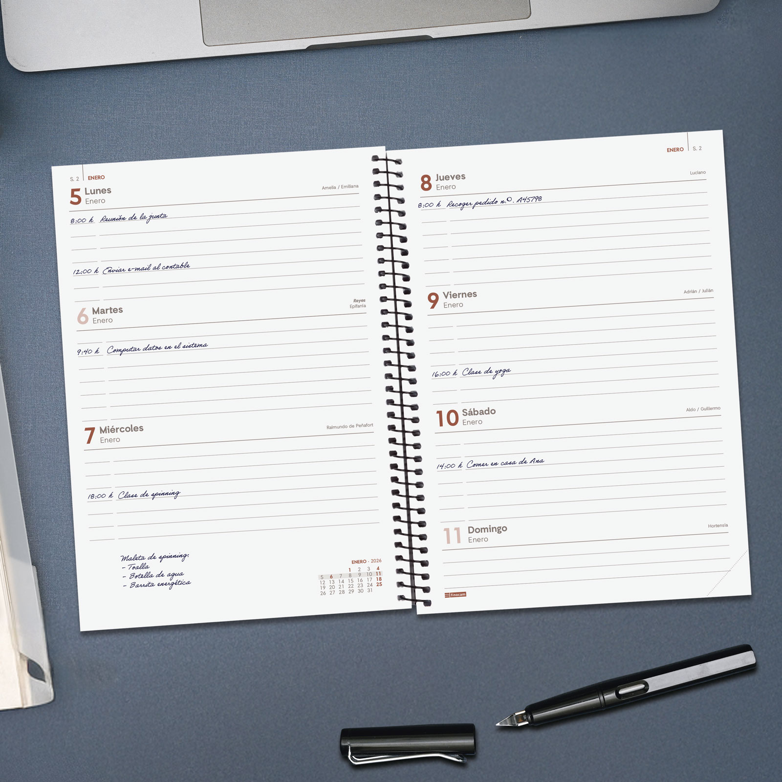 AGENDA 2026 BASIC OPAQUE E10 155X212MM SEMANA VISTA HORIZONT - Imagen 4