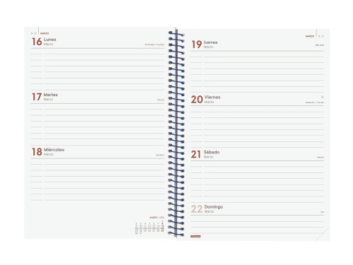 AGENDA 2026 BASIC YEAR E10 155X212MM SEMANA VISTA HORIZONTAL - Imagen 5
