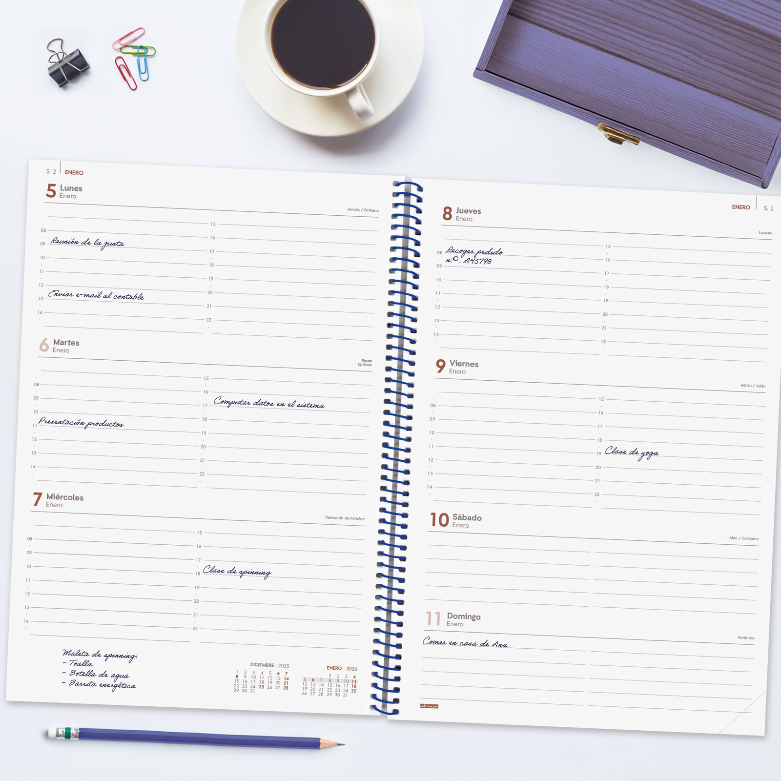 AGENDA 2026 BASIC YEAR E40 210X297MM SEMANA VISTA HORIZONTAL - Imagen 3