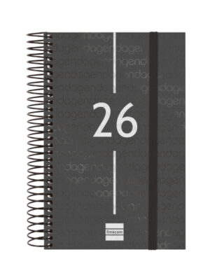 AGENDA 2026 BASIC YEAR E5 117X181MM DIA PAGINA NEGRO FINOCAM