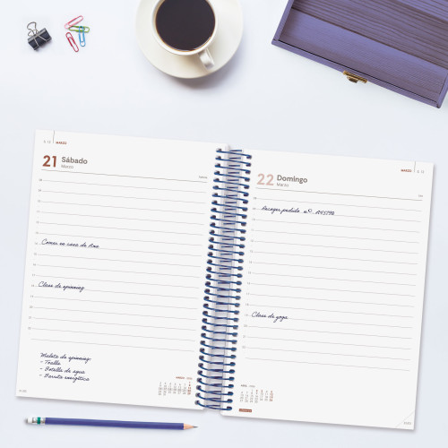 AGENDA 2026 BASIC YEAR E10 155X212MM DIA PAGINA AZUL FINOCAM - Imagen 2