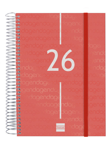 AGENDA 2026 BASIC YEAR E10 155X212MM DIA PAGINA ROJO FINOCAM - Imagen 2