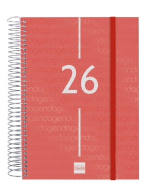 AGENDA 2026 BASIC YEAR E10 155X212MM DIA PAGINA ROJO FINOCAM