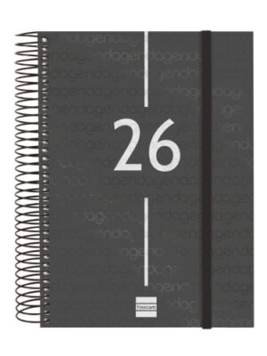 AGENDA 2026 BASIC YEAR E10 155X212MM DIA PAGINA NEGRO FINOCA