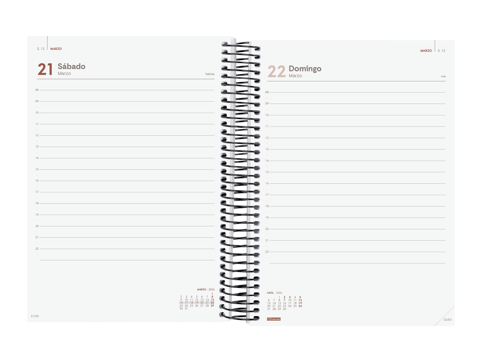 AGENDA 2026 BASIC YEAR E10 155X212MM DIA PAGINA NEGRO FINOCA - Imagen 5