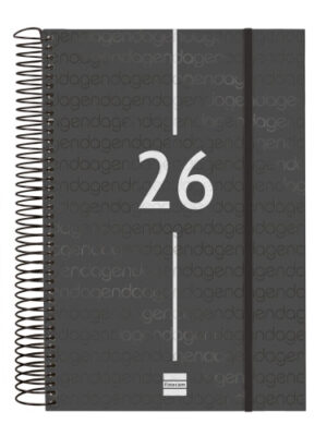 AGENDA 2026 BASIC YEAR E11 165X242MM DIA PAGINA NEGRO FINOCA
