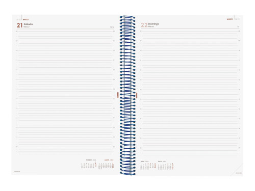 AGENDA 2026 BASIC YEAR E40 210X297MM DIA PAGINA AZUL FINOCAM - Imagen 5
