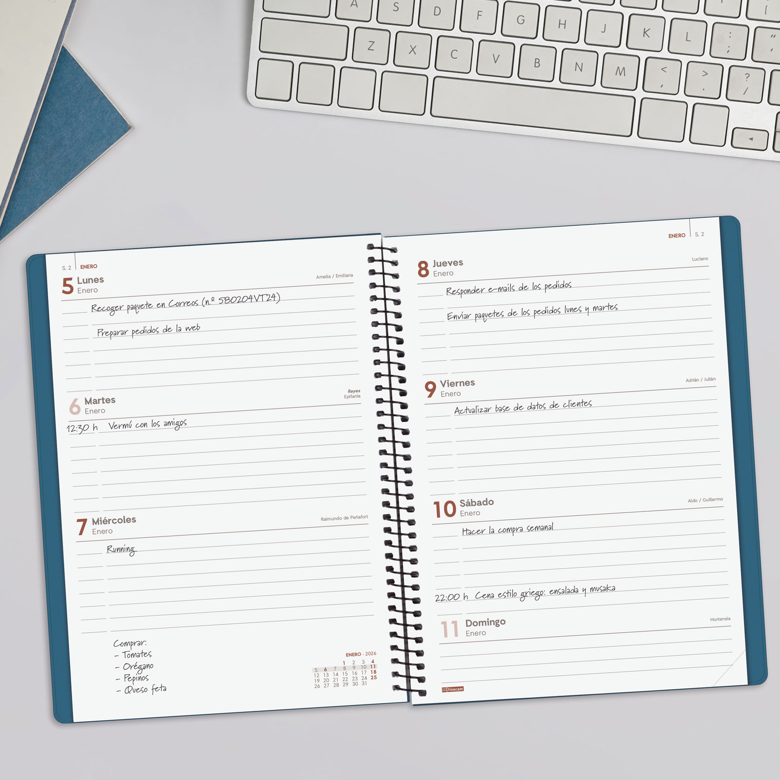 AGENDA 2026 BASIC MY E10 155X212MM SEMANA VISTA HORIZONTAL - Imagen 2