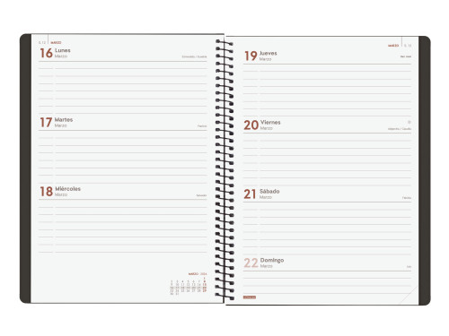 AGENDA 2026 BASIC MY E10 155X212MM SEMANA VISTA HORIZONTAL - Imagen 5