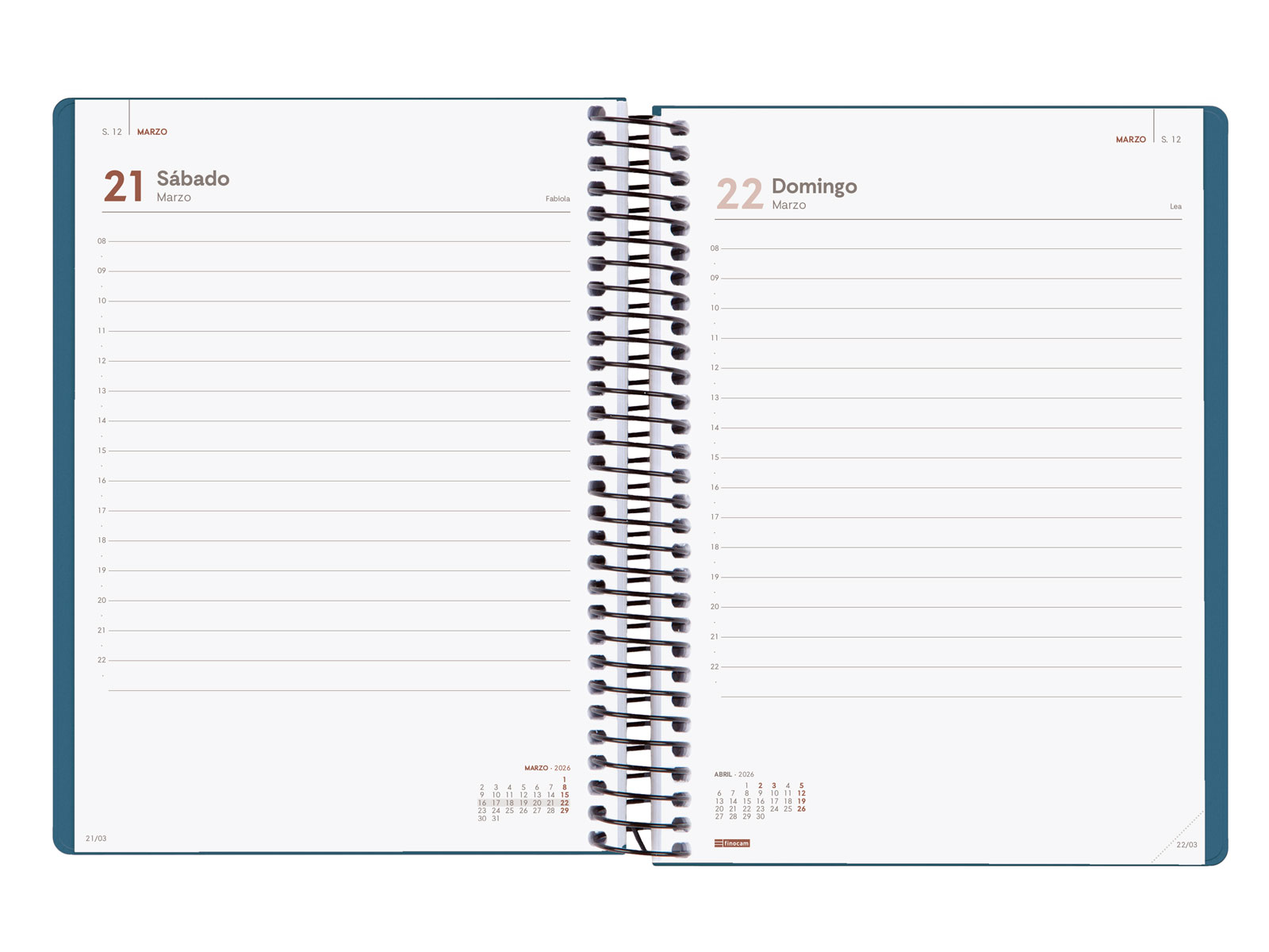 AGENDA 2026 BASIC MY E10 155X212MM DIA PAGINA AZUL FINOCAM - Imagen 5