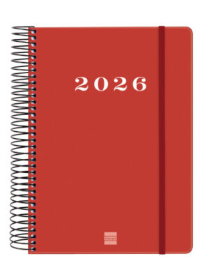 AGENDA 2026 BASIC MY E10 155X212MM DIA PAGINA ROJO FINOCAM