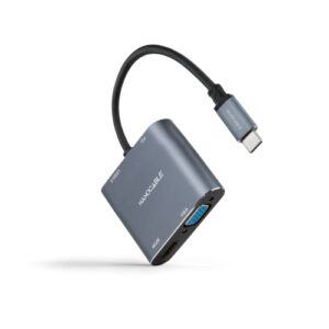 NANOCABLE CONVERSOR USB-C MACHO A HDMI HEMBRA, VGA HEMBRA