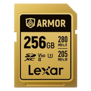 LEXAR 256GB PROFESSIONAL ARMOR GOLD SDXC UHS-II CARDS, UP