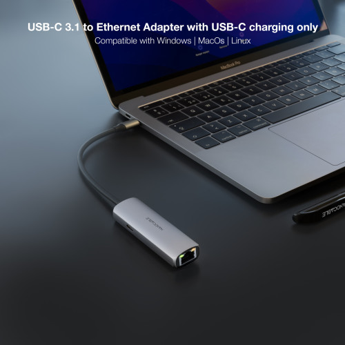 Nanocable Adaptador USB-C 3.1 a RJ45, con PD 100W, USB-C/M - Imagen 4